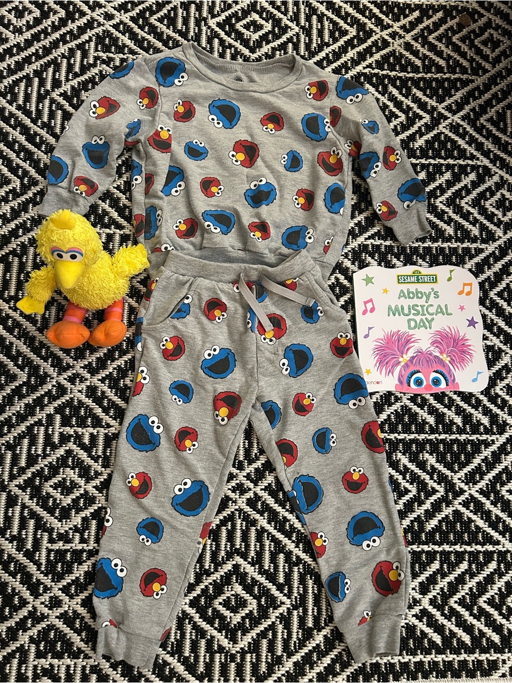 3T Grey Sesame Street Elmo & Cookie Monster set